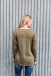 Cozy & Warm 4 Button Henley Top- Olive
