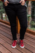 Kan Can Skinny Jeans- Black Side Ankle Zipper