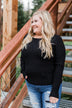 Pull Me Near Fitted Long Sleeve Top- Black