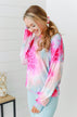 Nice To Notice Long Sleeve Top- Fuchsia, Peach, Sky Blue