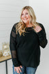 Love Like Crazy Open Knit Sweater- Black