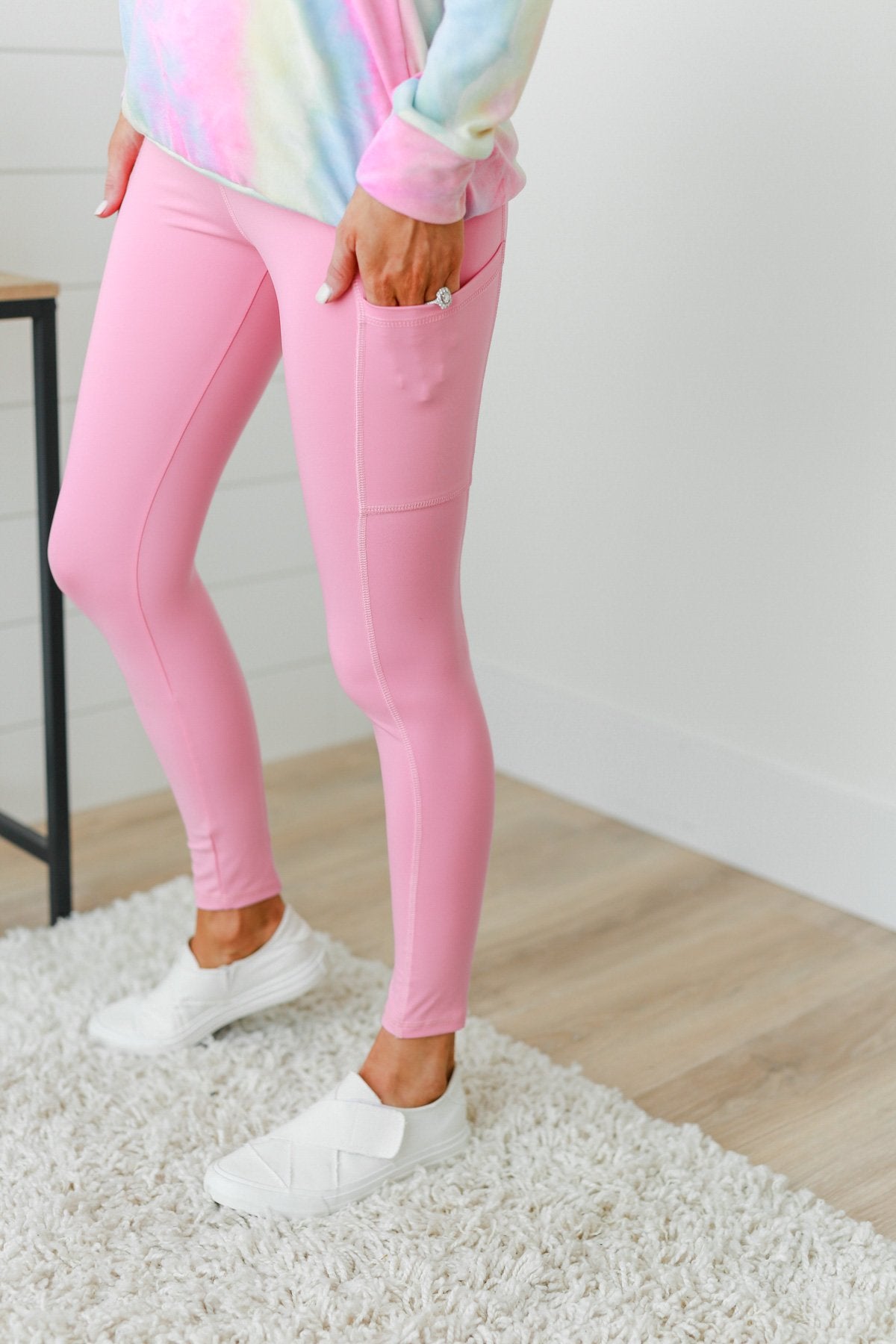 Pulse Basics Athleisure Leggings- Pink