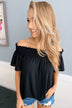 Share Your Dreams Off The Shoulder Top- Black
