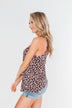 Wild And Free Leopard Tank Top- Mocha & Pink