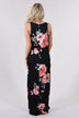 Cherished Love Black Floral Maxi Dress