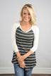 Essential Stripe Top ~ Grey