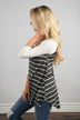 Essential Stripe Top ~ Grey
