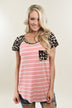 Fierce Leopard Pocket Top ~ Pink