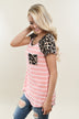 Fierce Leopard Pocket Top ~ Pink