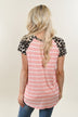 Fierce Leopard Pocket Top ~ Pink
