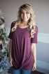 All Twisted Up Top ~ Plum