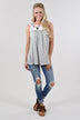 Take a Hint Floral & Striped Tank Top ~ Grey