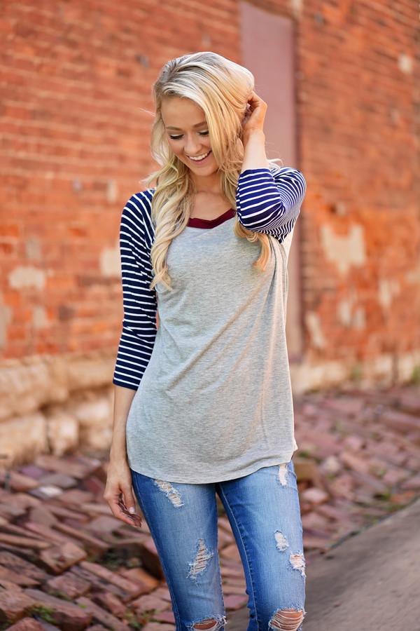 Collar Full of Color Top ~ Burgundy