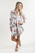Ivory and Light Coral Floral Dress