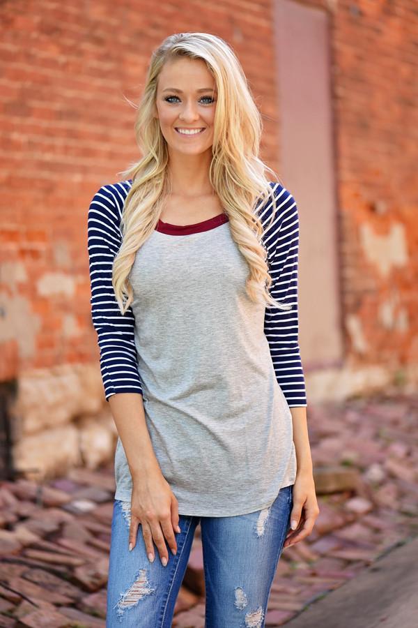 Collar Full of Color Top ~ Burgundy