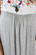 Take a Hint Floral & Striped Tank Top ~ Grey