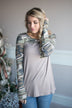 Camo Sparkle Top ~ Mocha