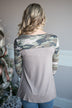 Camo Sparkle Top ~ Mocha