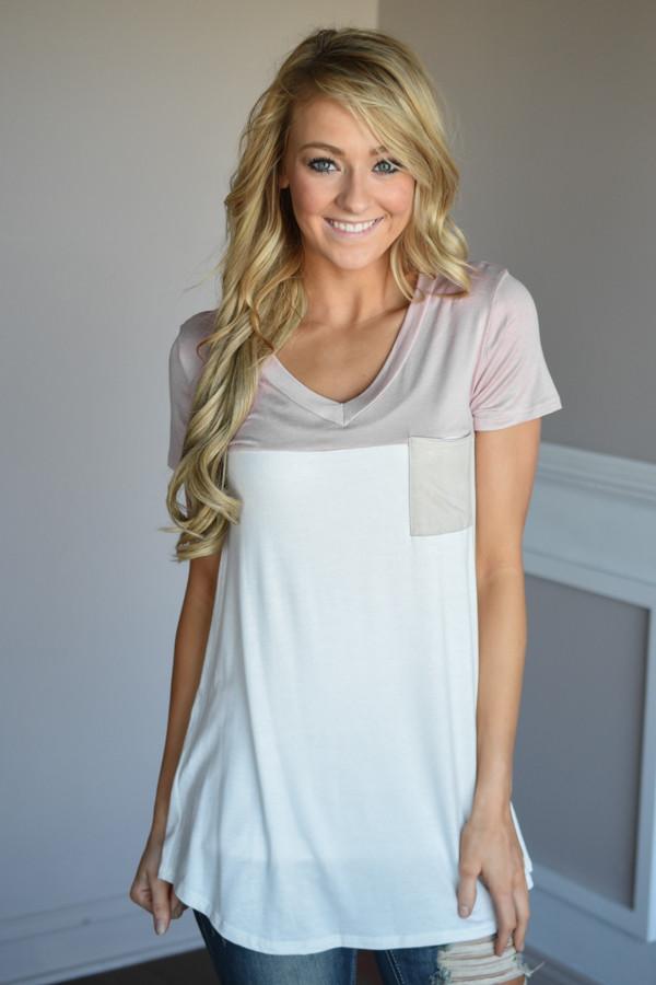 Got a Little Change in My Pocket Top ~ Light Pink