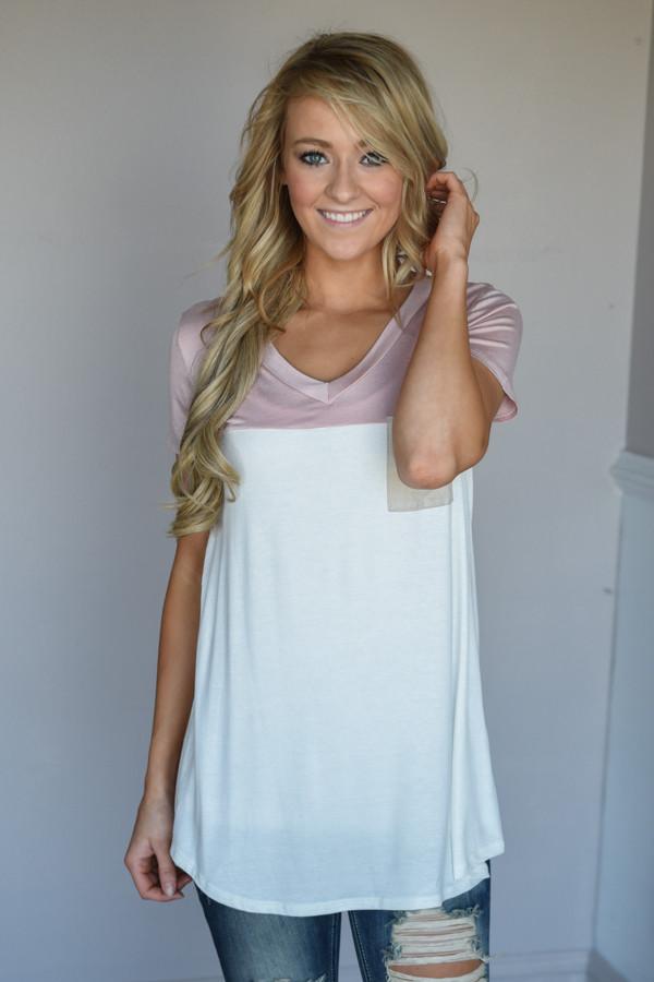 Got a Little Change in My Pocket Top ~ Light Pink