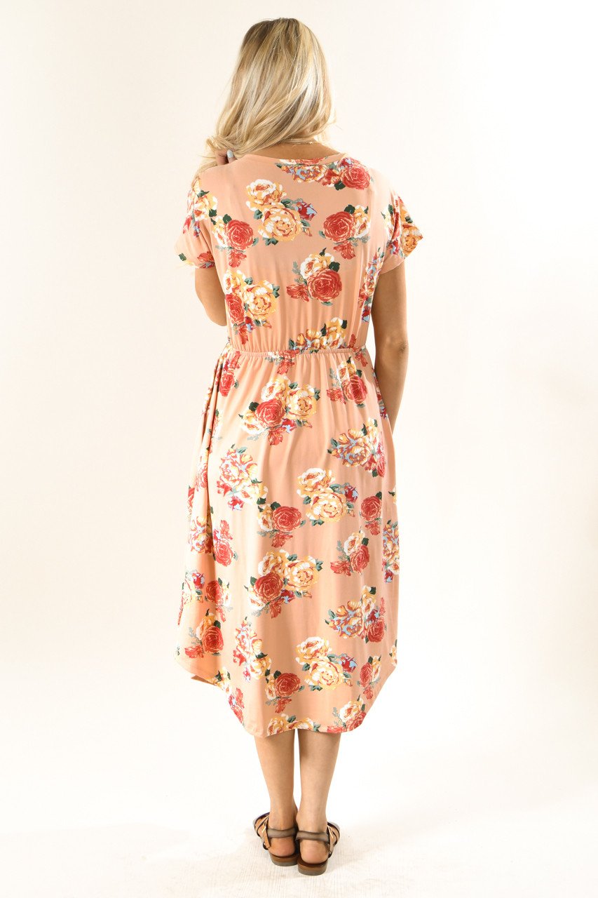 Fields of Peaches Floral Midi Dress