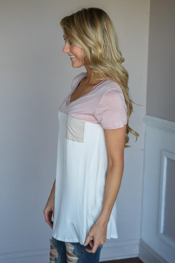 Got a Little Change in My Pocket Top ~ Light Pink