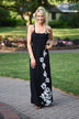 Lovestitch Floral Maxi Dress ~ Black