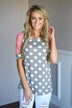 Addicted to Dots Top ~ Coral