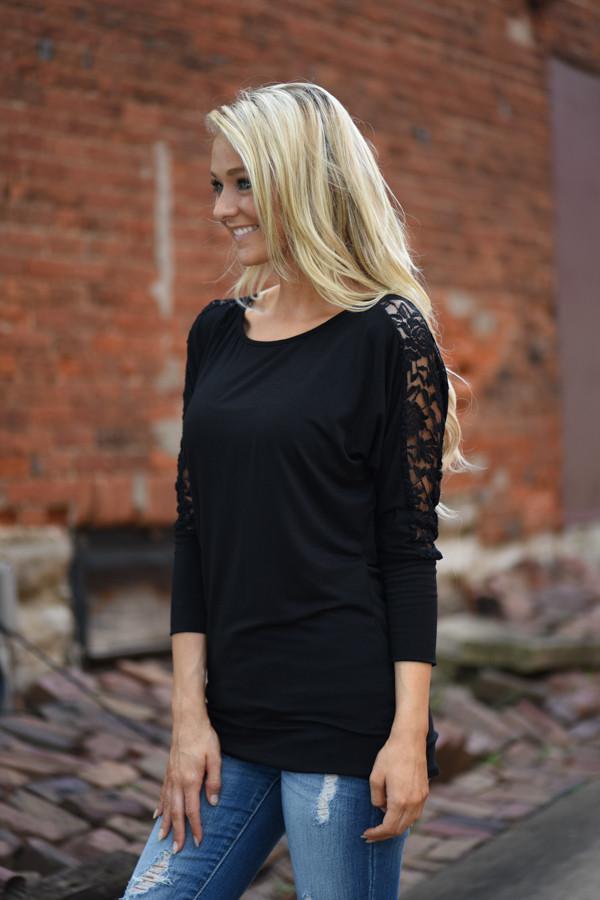 America's Sweetheart Lace Top ~ Black