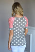 Addicted to Dots Top ~ Coral