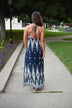 Family Tradition Ethnic Print Maxi Dress Navy