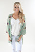 Mint Floral Skull Kimono