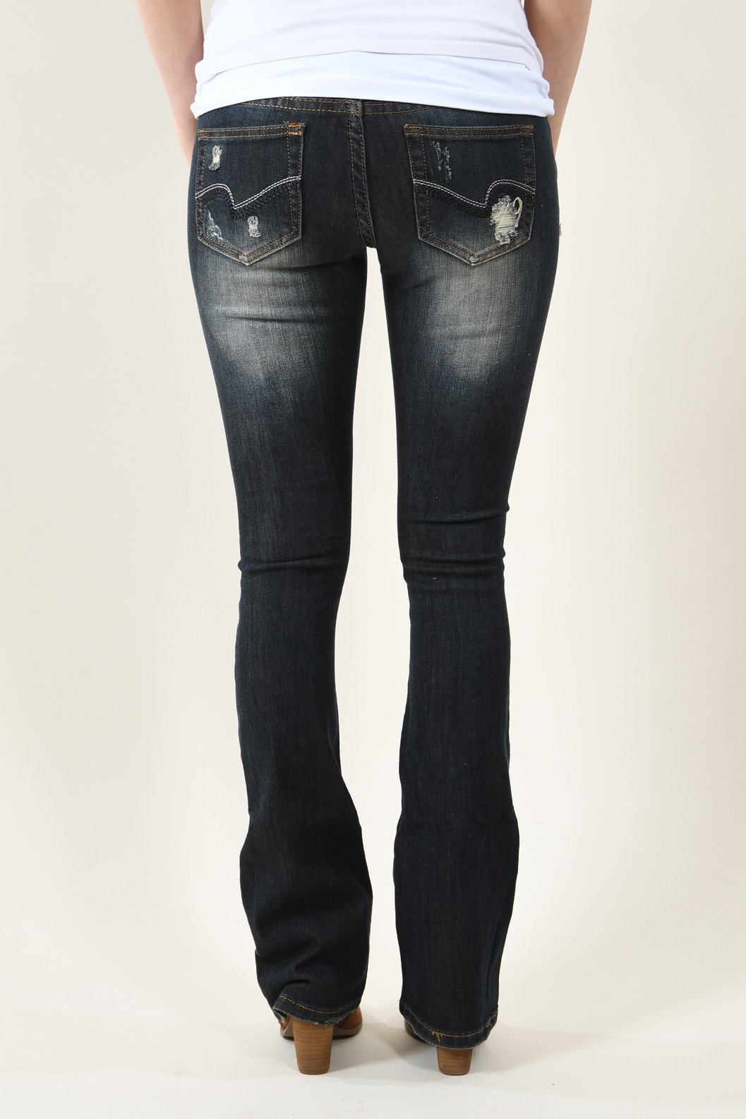 Machine Jeans - Dark Distressed Jeans