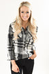 Cream and Grey Ampersand Avenue Plaid Top