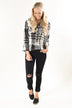 Cream and Grey Ampersand Avenue Plaid Top
