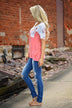 Daydreamer Coral Floral Top