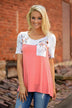 Daydreamer Coral Floral Top