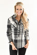 Cream and Grey Ampersand Avenue Plaid Top