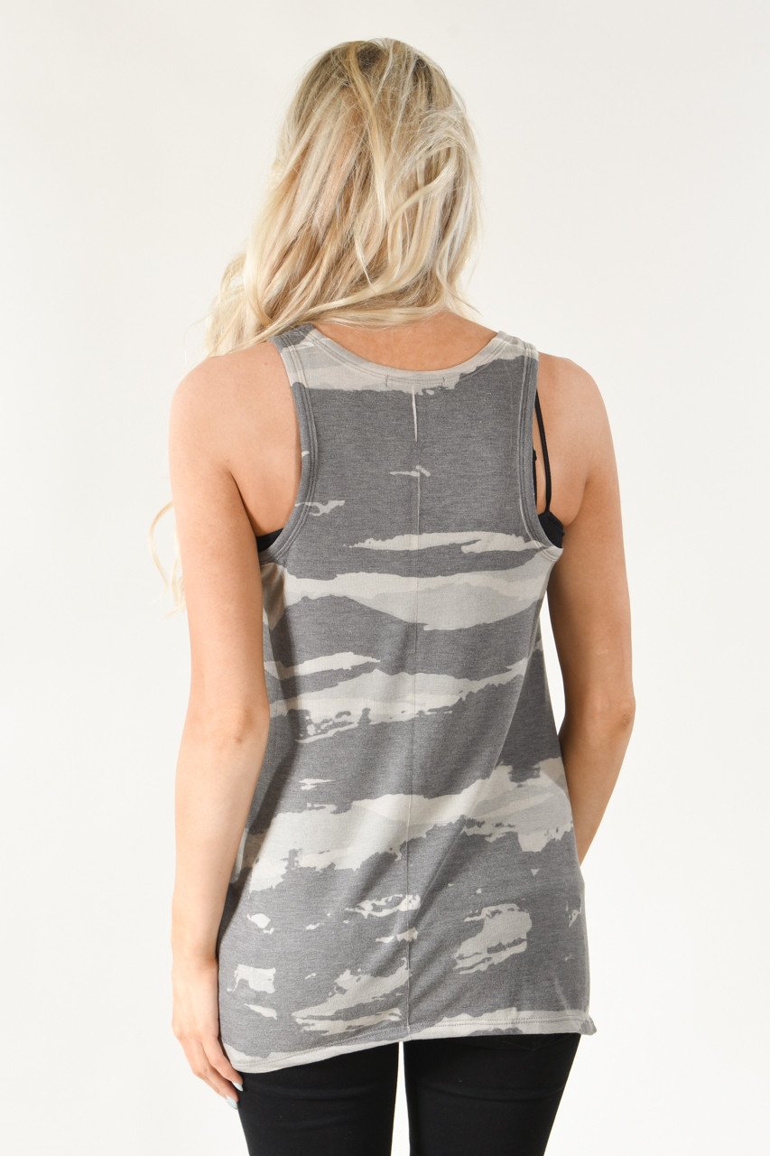 Brown & Grey Tank Top