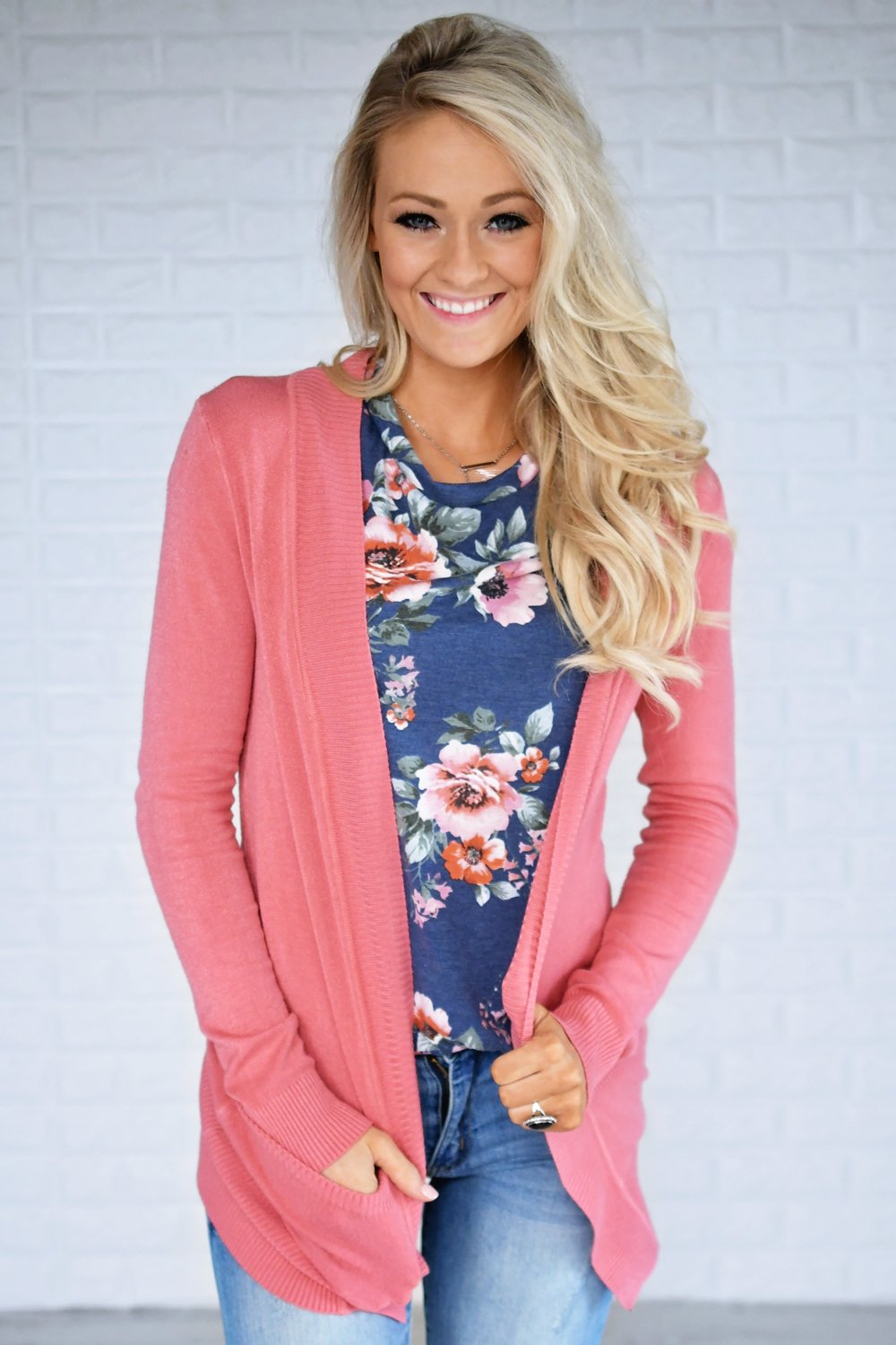 The Fundamental Cardigan ~ Deep Blush