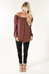Maroon Off the Shoulder Top