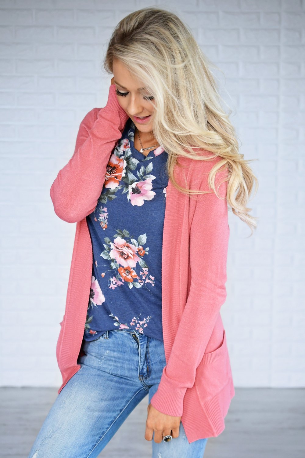 The Fundamental Cardigan ~ Deep Blush