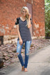 Just My Type Floral Top ~ Black