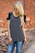 Just My Type Floral Top ~ Black