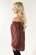 Maroon Off the Shoulder Top