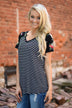 Just My Type Floral Top ~ Black