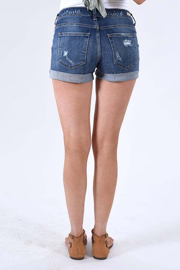 Sneak Peek Distressed Cuffed Shorts
