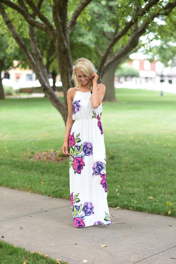 Don't Lose Faith Floral Maxi Dress