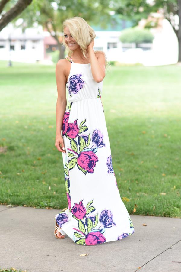 Don't Lose Faith Floral Maxi Dress