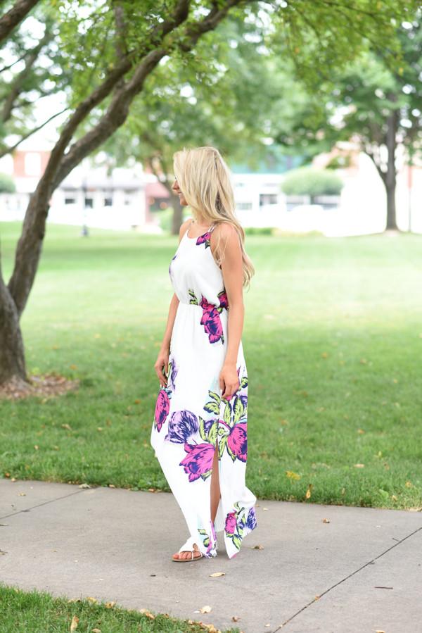 Don't Lose Faith Floral Maxi Dress